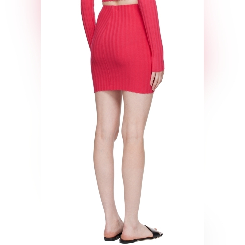 $155 NWT COTTON CITIZEN Capri Mini Skirt In Fuschia Size Large